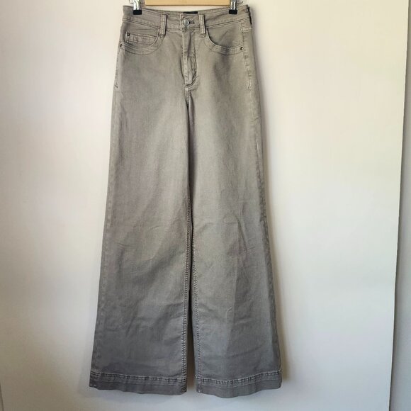 Maeve Denim - Maeve by Anthropologie Wide Leg Jeans Gray High Rise 26T Tall Women’s Denim